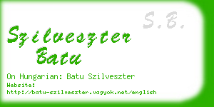 szilveszter batu business card